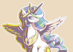 Size: 629x450 | Tagged: safe, artist:usappy-barkhaward, princess celestia, alicorn, pony, female, solo