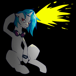 Size: 1350x1350 | Tagged: safe, artist:etrnlpeace, dj pon-3, vinyl scratch, pony, unicorn, piercing, solo