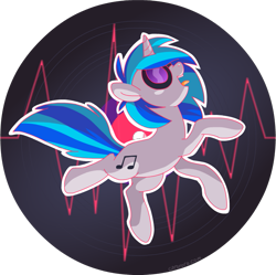 Size: 775x773 | Tagged: safe, artist:naroclie, dj pon-3, vinyl scratch, pony, unicorn, female, mare, solo, two toned mane, white coat