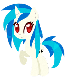 Size: 461x483 | Tagged: safe, artist:minutte, dj pon-3, vinyl scratch, pony, unicorn, female, mare, solo, two toned mane, white coat