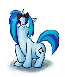 Size: 1000x1182 | Tagged: safe, artist:fiery-biscuit, dj pon-3, vinyl scratch, pony, unicorn, female, filly, horn, mare, white coat