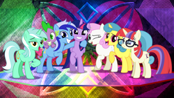 Size: 1920x1080 | Tagged: safe, artist:dashiesparkle, artist:laszlvfx, edit, lemon hearts, lyra heartstrings, minuette, moondancer, spike, twilight sparkle, twilight sparkle (alicorn), twinkleshine, alicorn, dragon, pony, unicorn, adorableshine, canterlot six, cute, dancerbetes, female, glasses, lemonbetes, lyrabetes, male, mare, minubetes, twiabetes, wallpaper, wallpaper edit