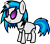 Size: 1297x1134 | Tagged: safe, artist:fineprint-mlp, dj pon-3, vinyl scratch, pony, unicorn, paper mario, paper pony, parody