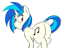 Size: 1058x808 | Tagged: safe, artist:okiedokielowkey, dj pon-3, vinyl scratch, pony, unicorn, dock, plot, the ass was fat