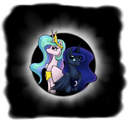 Size: 2200x2100 | Tagged: safe, artist:sonicrainboom93, princess celestia, princess luna, alicorn, pony, duo, duo female, female, high res, sisters