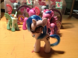 Size: 500x375 | Tagged: safe, artist:saucycustoms, dj pon-3, rainbow dash, vinyl scratch, brushable, custom, dvd, flitterheart, irl, photo, toy