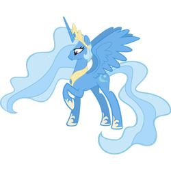 Size: 894x894 | Tagged: dead source, safe, artist:pony-and-crystals, princess celestia, trixie, alicorn, pony, alicornified, palette swap, princess, race swap, simple background, transparent background, trixiecorn, vector