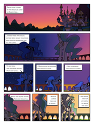 Size: 900x1200 | Tagged: safe, artist:arofatamahn, princess celestia, princess luna, alicorn, pony, comic:the night the magic died, comic