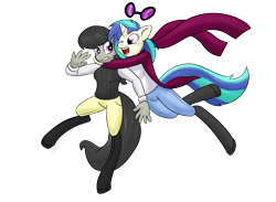 Size: 2250x1650 | Tagged: safe, artist:zanezandell, dj pon-3, octavia melody, vinyl scratch, anthro, unguligrade anthro, boots, hooves, shoes