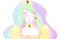 Size: 620x400 | Tagged: safe, artist:smilyxalli, princess celestia, human, clothes, crown, female, humanized, jewelry, regalia, solo