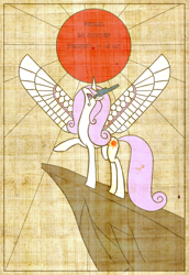 Size: 1026x1494 | Tagged: dead source, safe, artist:jackjacko-eponymous, princess celestia, alicorn, pony, ancient egypt, egyptian