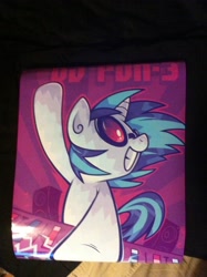 Size: 1936x2592 | Tagged: safe, dj pon-3, vinyl scratch, irl, merchandise, photo, poster, welovefine