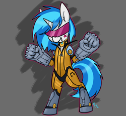 Size: 1680x1553 | Tagged: safe, dj pon-3, vinyl scratch, pony, bipedal, crossover, league of legends, vi