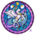 Size: 720x720 | Tagged: safe, artist:akili-amethyst, princess celestia, princess luna, alicorn, pony, dive to the heart, kingdom hearts, stained glass