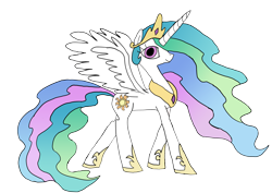 Size: 7016x4961 | Tagged: safe, artist:joeywaggoner, princess celestia, alicorn, pony, absurd resolution, female, mare, simple background, solo, transparent background