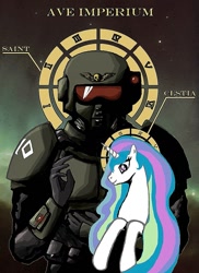 Size: 747x1024 | Tagged: safe, edit, princess celestia, human, crossover, warhammer (game), warhammer 40k