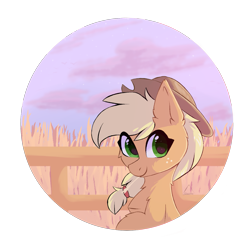 Size: 1475x1475 | Tagged: safe, artist:glazirka, applejack, earth pony, pony, cheek fluff, chest fluff, cowboy hat, cute, ear fluff, female, hat, jackabetes, leg fluff, looking at you, mare, solo, straw in mouth