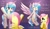 Size: 1280x750 | Tagged: safe, artist:negativefox, fluttershy, princess celestia, alicorn, pegasus, pony, cute, cutelestia, parody, tales of series, tales of vesperia