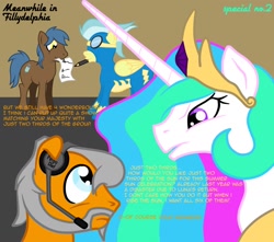 Size: 1280x1131 | Tagged: safe, artist:taharon, misty fly, princess celestia, oc, alicorn, pony, comic:the wonderbolts, pega dad, wonderbolts