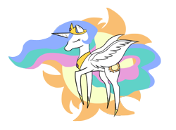 Size: 890x657 | Tagged: safe, artist:thekisame, princess celestia, alicorn, pony, crown, female, horn, mare, solo