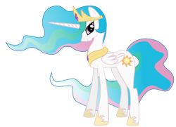 Size: 7111x5156 | Tagged: safe, artist:thekisame, princess celestia, alicorn, pony, absurd resolution, female, mare, simple background, solo, transparent background, vector