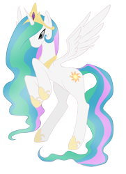 Size: 1300x1800 | Tagged: safe, artist:chibiguardianangel, princess celestia, alicorn, pony, crown, female, horn, mare, solo