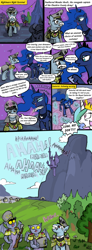 Size: 644x1751 | Tagged: safe, artist:fr-13, princess celestia, princess luna, oc, alicorn, pony, catodemons, comic, feather, feathered wonder hoofs, nightmare night, tickling