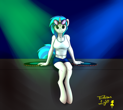 Size: 750x671 | Tagged: safe, artist:btbunny, dj pon-3, vinyl scratch, anthro, unguligrade anthro