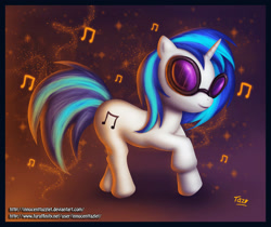 Size: 2310x1938 | Tagged: safe, artist:innocenttazlet, dj pon-3, vinyl scratch, pony, unicorn, female, horn, mare, solo