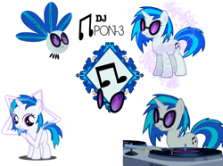 Size: 2482x1847 | Tagged: safe, artist:erikagaga, dj pon-3, vinyl scratch, parasprite, pony, unicorn, female, filly, paraspritized, simple background, species swap, sunglasses, white background, younger