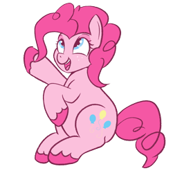 Size: 800x800 | Tagged: safe, artist:nenupharworld, pinkie pie, earth pony, pony, chubby, simple background, solo, transparent background, unshorn fetlocks