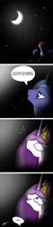 Size: 500x2101 | Tagged: safe, artist:coffeycup, princess celestia, princess luna, alicorn, pony, comic, trollestia