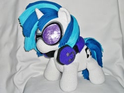 Size: 1280x960 | Tagged: safe, artist:masterplanner, dj pon-3, vinyl scratch, amigurumi, crochet, headphones, irl, photo, plushie, solo