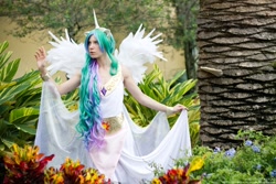 Size: 900x600 | Tagged: safe, artist:hanari502, artist:stillreflection, princess celestia, human, anime festival orlando, cosplay, irl, irl human, photo, solo