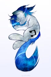 Size: 853x1280 | Tagged: safe, artist:swaetshrit, dj pon-3, vinyl scratch, pony, unicorn, crying, female, horn, mare, white coat