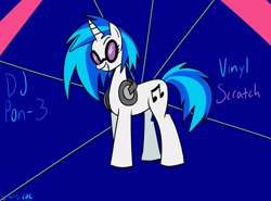 Size: 1280x947 | Tagged: safe, artist:mofetafrombrooklyn, dj pon-3, vinyl scratch, pony, unicorn, female, mare, solo, two toned mane, white coat