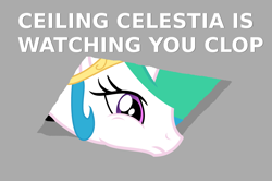 Size: 1280x848 | Tagged: safe, artist:kalaverapastillera, princess celestia, alicorn, pony, ceiling pony, female, horn, mare, multicolored mane, ponified, solo, white coat