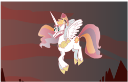 Size: 770x496 | Tagged: safe, artist:chowsupr334, prince solaris, princess celestia, alicorn, pony, .mov, angry, magic.mov, male, pony.mov, rule 63