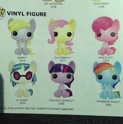 Size: 597x600 | Tagged: safe, derpy hooves, dj pon-3, fluttershy, pinkie pie, rainbow dash, twilight sparkle, vinyl scratch, pegasus, pony, female, funko, mare