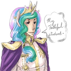 Size: 500x500 | Tagged: safe, artist:nickleerie, prince solaris, princess celestia, humanized, rule 63