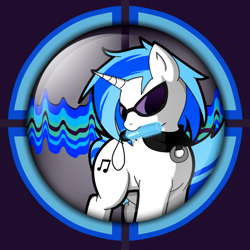 Size: 1200x1200 | Tagged: safe, artist:zebrahead101, dj pon-3, vinyl scratch, pony, unicorn, female, horn, mare, sunglasses, white coat