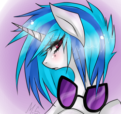 Size: 604x571 | Tagged: safe, artist:mscootaloo, dj pon-3, vinyl scratch, pony, unicorn, female, horn, mare, solo