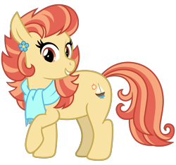 Size: 3200x3000 | Tagged: safe, artist:cheezedoodle96, aunt holiday, earth pony, pony, the last crusade, .svg available, chubby, clothes, female, looking at you, mare, raised hoof, scarf, simple background, smiling, solo, svg, transparent background, vector