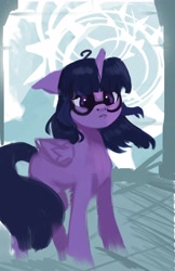 Size: 2660x4096 | Tagged: safe, artist:hierozaki, artist:isagat7, twilight sparkle, twilight sparkle (alicorn), alicorn, pony, glasses, solo