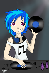 Size: 2000x3000 | Tagged: safe, artist:foreverincompetent, dj pon-3, vinyl scratch, humanized, solo