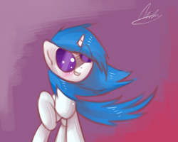 Size: 1000x800 | Tagged: safe, artist:strangemoose, dj pon-3, vinyl scratch, pony, unicorn, female, horn, mare, solo