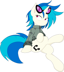 Size: 4452x5000 | Tagged: safe, artist:joey darkmeat, artist:subject-241, dj pon-3, vinyl scratch, pony, unicorn, absurd resolution, clothes, glasses, jacket, solo