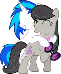 Size: 500x600 | Tagged: safe, edit, dj pon-3, octavia melody, vinyl scratch, earth pony, pony, unicorn, bowtie, cutie mark, eyes closed, female, glasses, hooves, horn, mare, no eyes, photoshop, simple background, smiling, sunglasses, teeth, transparent background, vector, vector edit, wat