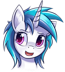 Size: 725x795 | Tagged: safe, artist:sonicrainboom93, dj pon-3, vinyl scratch, pony, unicorn, portrait, solo