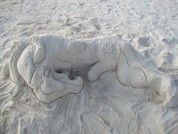 Size: 2816x2112 | Tagged: safe, artist:chalkboarder, princess celestia, alicorn, pony, female, high res, sand sculpture